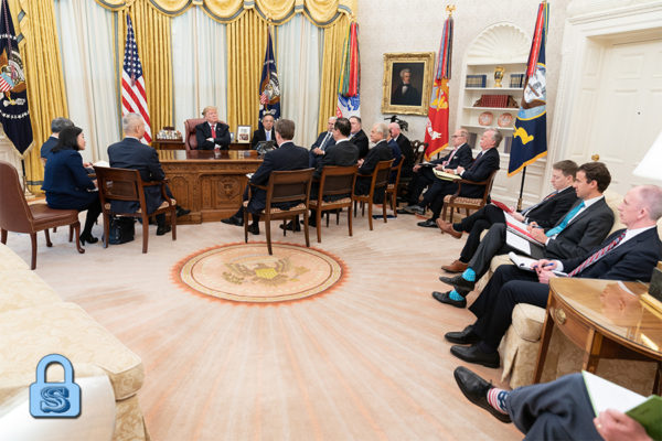 Trump Liu He meeting at the White House-lock